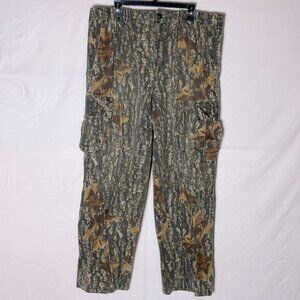 Power Pleat Woodland Camo Hunting Cargo Pants L